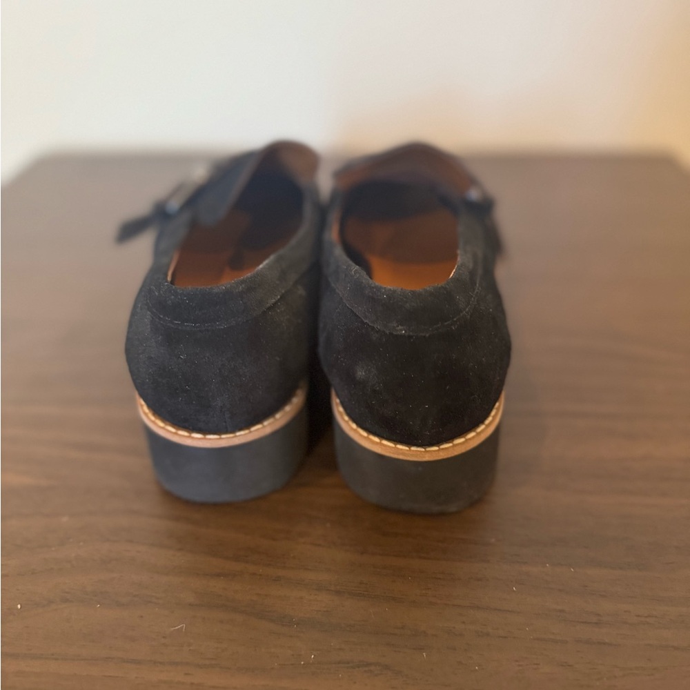 Franco Sarto Black Loafers with Tassel Detail - Picture 4 of 5